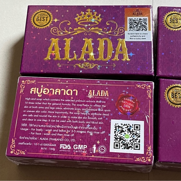 4x Alada Whitening Soap Authentic Natural Bath Soap 160g - Picture 4 of 5